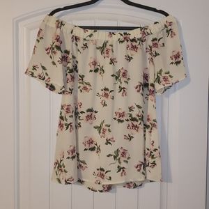 Floral off shoulder blouse